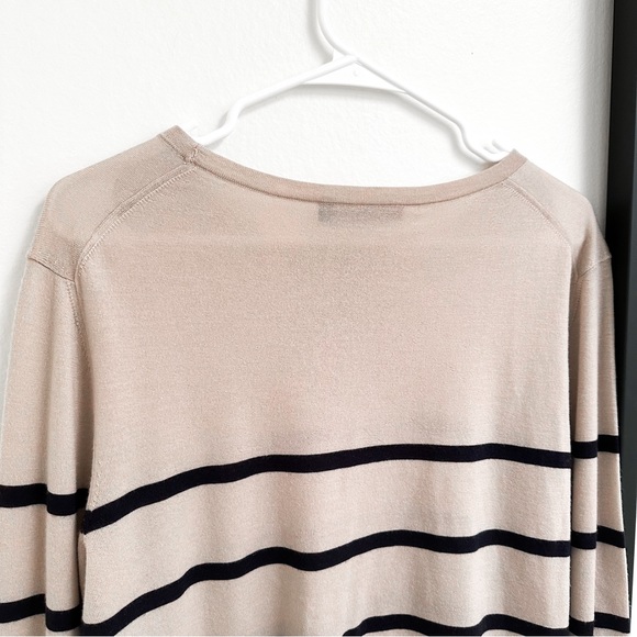 SOLD Jenni Kayne Mercer Crewneck Sweater in Ecru Stripe Size XL - Picture 8 of 11